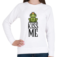 PRINTFASHION KISS ME - Női pulóver - Fehér női pulóver, kardigán