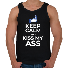 PRINTFASHION KISS MY ASS - Férfi atléta - Fekete atléta, trikó