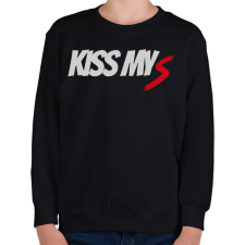 PRINTFASHION KISS MY S - Gyerek pulóver - Fekete gyerek pulóver, kardigán