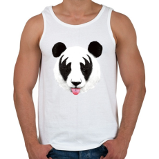 PRINTFASHION Kiss of a panda - Férfi atléta - Fehér