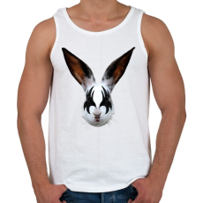 PRINTFASHION Kiss of a rabbit - Férfi atléta - Fehér