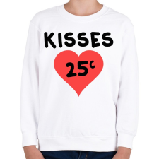 PRINTFASHION kisses - Gyerek pulóver - Fehér gyerek pulóver, kardigán