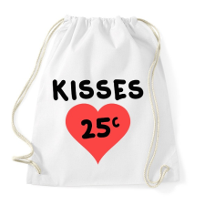 PRINTFASHION kisses - Sportzsák, Tornazsák - Fehér tornazsák