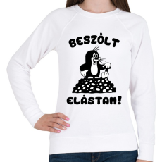 PRINTFASHION Kisvakond - Beszólt, elástam! - Női pulóver - Fehér