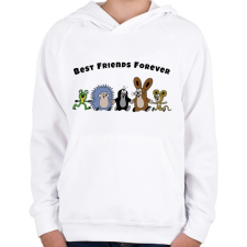 PRINTFASHION Kisvakond - BFF - Gyerek kapucnis pulóver - Fehér gyerek pulóver, kardigán