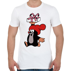 PRINTFASHION Kisvakond Karácsony - Férfi póló - Fehér