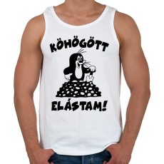 PRINTFASHION Kisvakond - köhögött, elástam! - Férfi atléta - Fehér