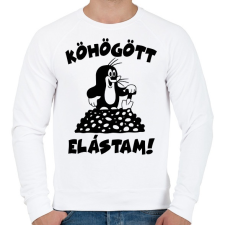 PRINTFASHION Kisvakond - köhögött, elástam! - Férfi pulóver - Fehér férfi pulóver, kardigán
