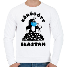 PRINTFASHION Kisvakond - Köhögött elástam! - Férfi pulóver - Fehér