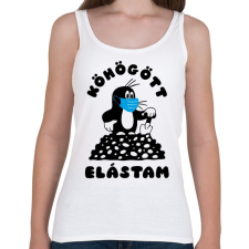 PRINTFASHION Kisvakond - Köhögött elástam! - Női atléta - Fehér női trikó