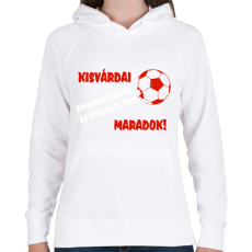 PRINTFASHION Kisvárdai drukker - Női kapucnis pulóver - Fehér