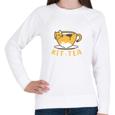 PRINTFASHION Kit-tea - Női pulóver - Fehér