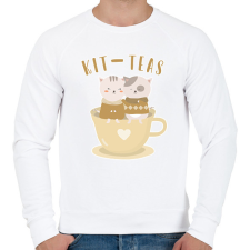 PRINTFASHION Kit-teas - Férfi pulóver - Fehér férfi pulóver, kardigán