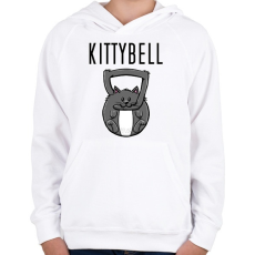 PRINTFASHION KittyBell - Gyerek kapucnis pulóver - Fehér