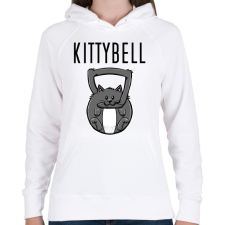 PRINTFASHION KittyBell - Női kapucnis pulóver - Fehér női pulóver, kardigán