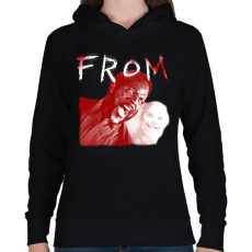 PRINTFASHION Kiút - Női kapucnis pulóver - Fekete