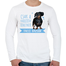 PRINTFASHION Kiválasztott tacsi gazdi - Férfi hosszú ujjú póló - Fehér férfi póló