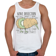 PRINTFASHION Kiwi anatómia - Férfi atléta - Fehér