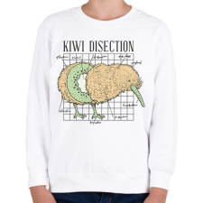 PRINTFASHION Kiwi anatómia - Gyerek pulóver - Fehér gyerek pulóver, kardigán