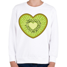 PRINTFASHION Kiwi szív - Gyerek pulóver - Fehér