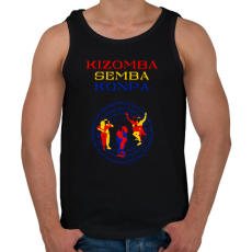 PRINTFASHION Kizomba Semba Konpa táncos S0201-ForBlackOnly - Férfi atléta - Fekete
