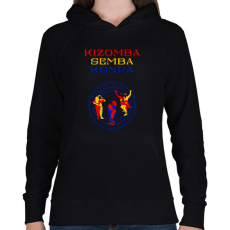 PRINTFASHION Kizomba Semba Konpa táncos S0201-ForBlackOnly - Női kapucnis pulóver - Fekete