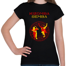 PRINTFASHION Kizomba Semba táncos S0201-ForBlackOnly - Női póló - Fekete női póló