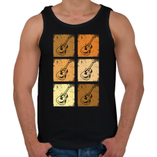 PRINTFASHION Klasszikus gitárok - Férfi atléta - Fekete
