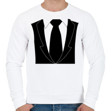 PRINTFASHION Klasszikus nyakkendő - Férfi pulóver - Fehér férfi pulóver, kardigán
