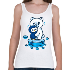 PRINTFASHION Klímaváltozás - Női atléta - Fehér