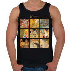 PRINTFASHION Klimt - részletek - Férfi atléta - Fekete