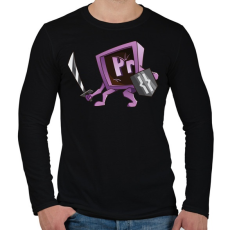 PRINTFASHION Knight of Movies - Férfi hosszú ujjú póló - Fekete