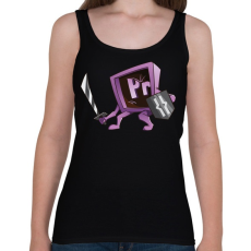 PRINTFASHION Knight of Movies - Női atléta - Fekete