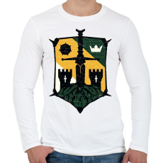 PRINTFASHION Knights logo - Férfi hosszú ujjú póló - Fehér
