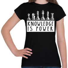 PRINTFASHION Knowledge is power - Női póló - Fekete