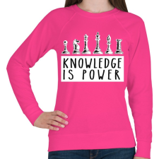 PRINTFASHION Knowledge is power - Női pulóver - Fukszia női pulóver, kardigán