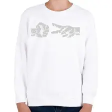 PRINTFASHION Kő papír olló - Gyerek pulóver - Fehér gyerek pulóver, kardigán