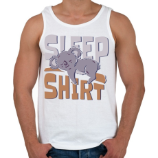 PRINTFASHION Koala - alvós póló - Férfi atléta - Fehér