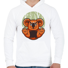 PRINTFASHION koala beint - Férfi kapucnis pulóver - Fehér férfi pulóver, kardigán