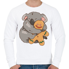 PRINTFASHION Koala és mézeskalács - Férfi pulóver - Fehér