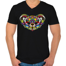 PRINTFASHION Koala - Férfi V-nyakú póló - Fekete férfi póló