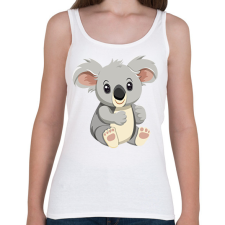 PRINTFASHION Koala maci - Női atléta - Fehér női trikó