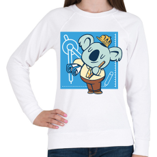 PRINTFASHION Koala mérnök - Női pulóver - Fehér