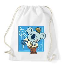 PRINTFASHION Koala mérnök - Sportzsák, Tornazsák - Fehér tornazsák