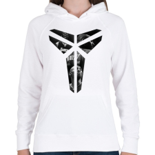 PRINTFASHION Kobe Bryant logo - Női kapucnis pulóver - Fehér női pulóver, kardigán