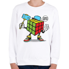 PRINTFASHION Kocka mester - Gyerek pulóver - Fehér gyerek pulóver, kardigán