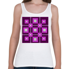 PRINTFASHION Kockás minta 03 - Női atléta - Fehér női trikó