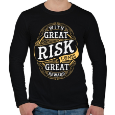 PRINTFASHION Kockázat - Férfi hosszú ujjú póló - Fekete férfi póló