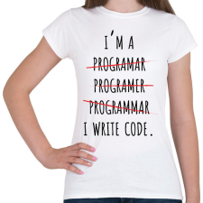 PRINTFASHION Kódokat írok - Női póló - Fehér női póló