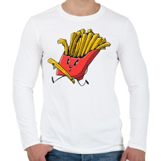 PRINTFASHION Kolompér - Férfi hosszú ujjú póló - Fehér